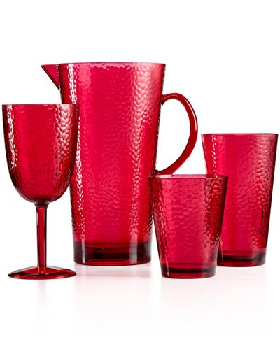 Certified International Ruby Acrylic Drinkware Collection
