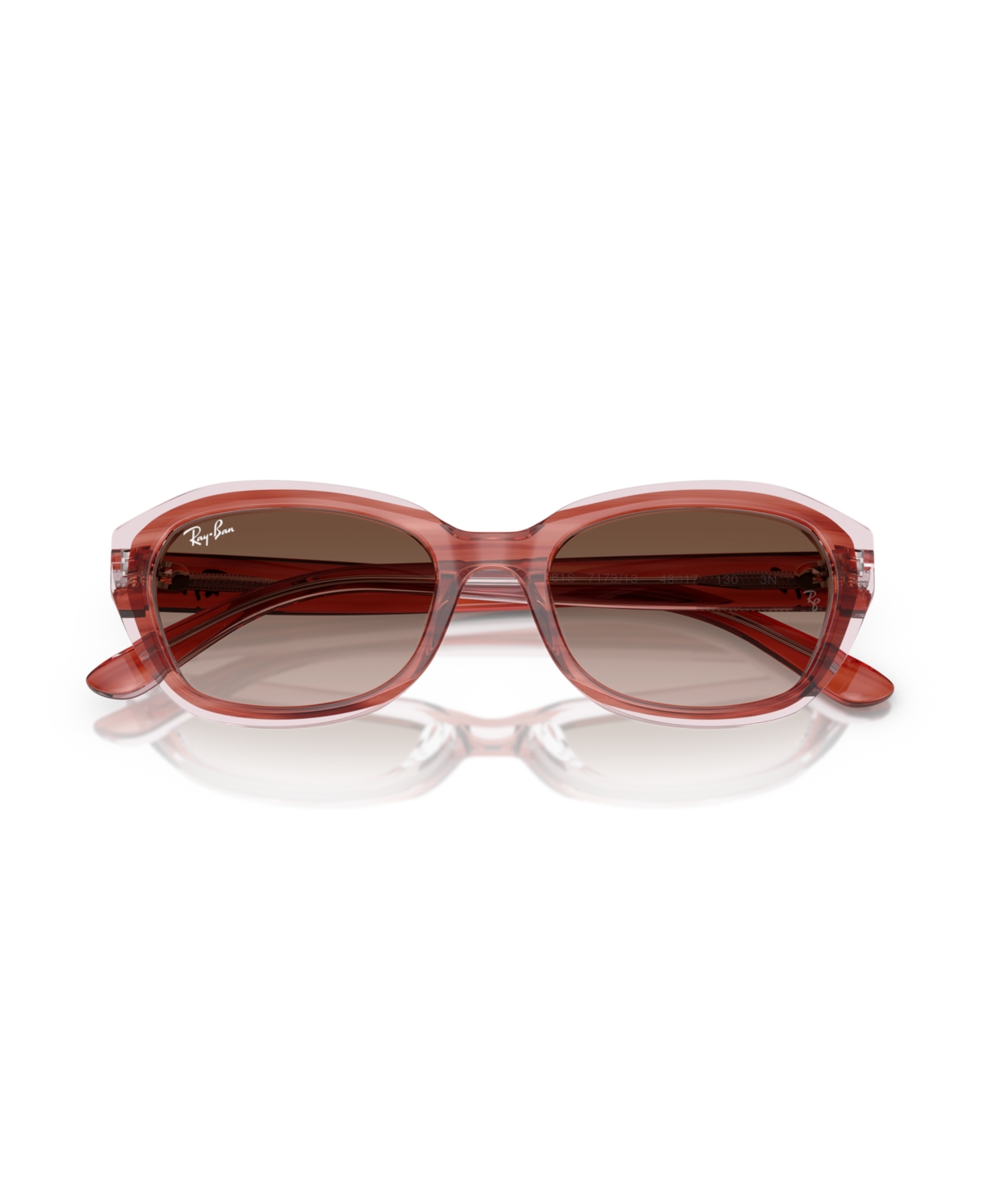 Ray-ban Jr Sunglasses, Rb9081s Kids Rb9081s In Striped Violet On Transparent Violet