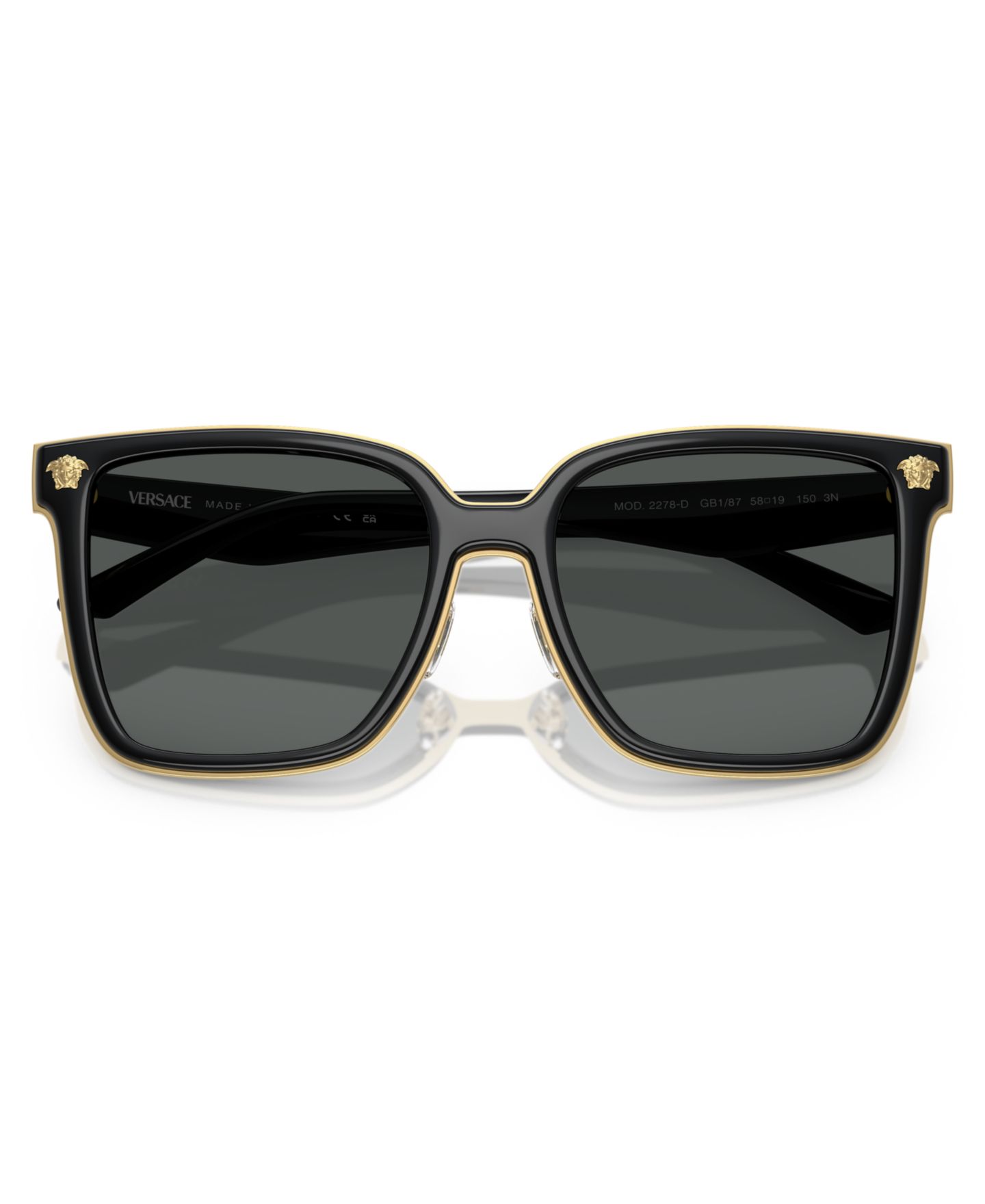 Женские солнцезащитные очки Versace Sunglasses VE2278D, цвет: Чёрный — фото 5