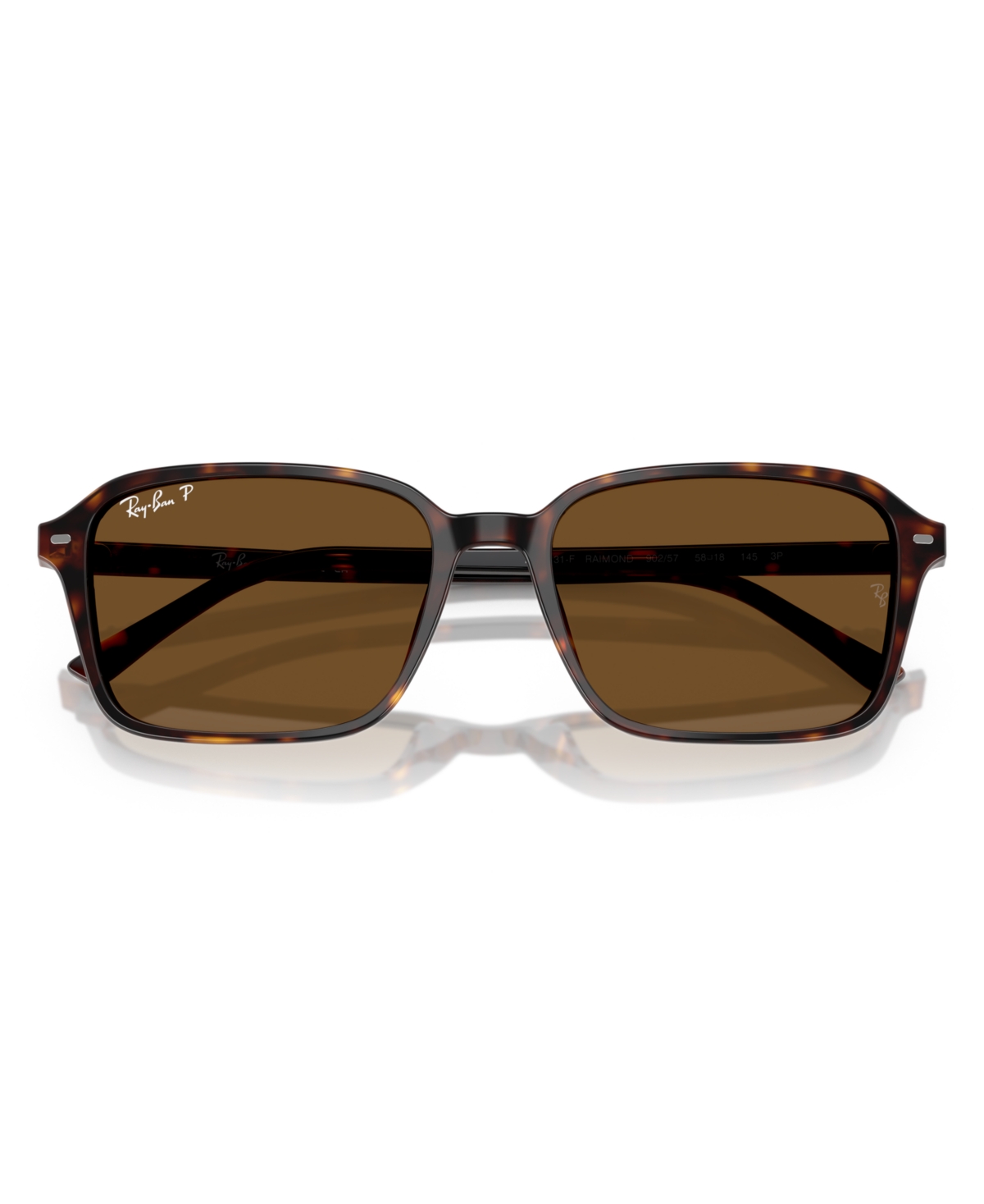 Ray Ban Unisex Polarized Raimond Sunglasses, Rb2231f In Havana