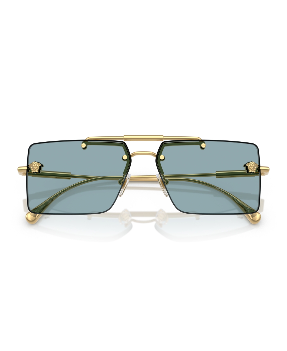 Versace 60mm Rectangular Sunglasses In Gold