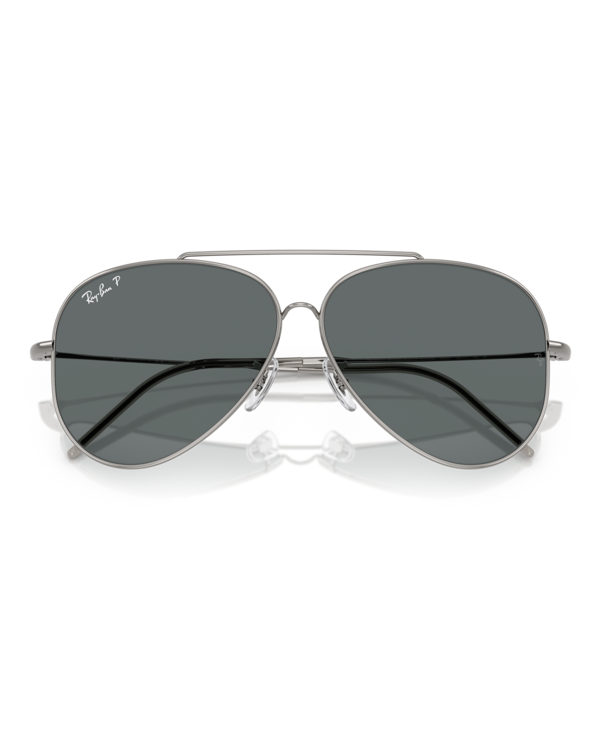 Ray Ban Unisex Aviator Reverse Polarized Sunglasses, Rbr0101s In Gray