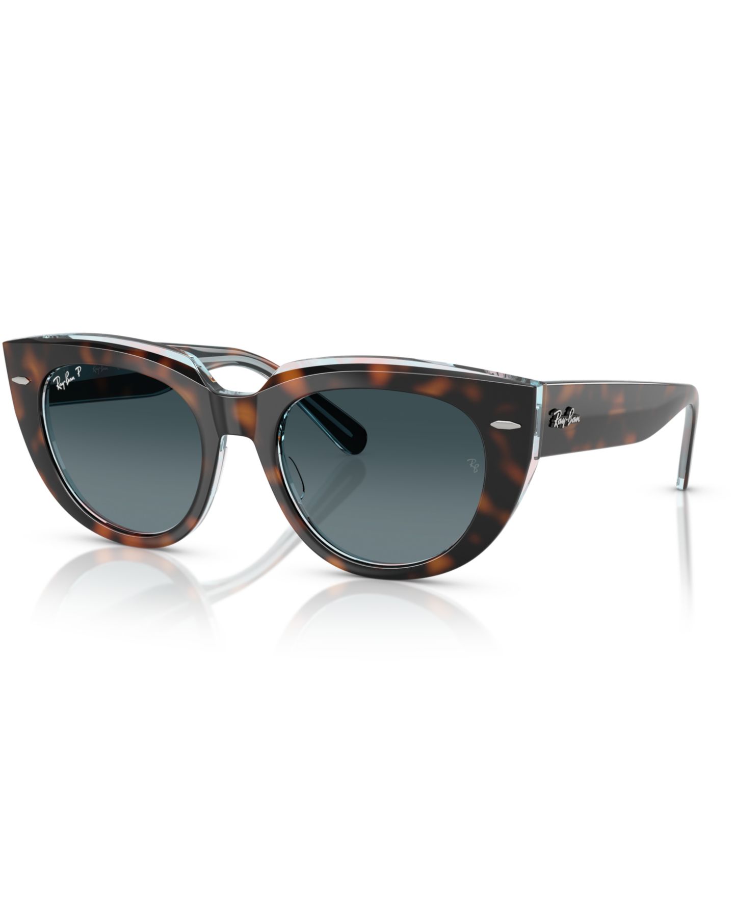 Женские солнцезащитные очки Ray-Ban Polarized Sunglasses, Doreen RB2286, цвет: Гавана прозрачный разноцветный — фото 1