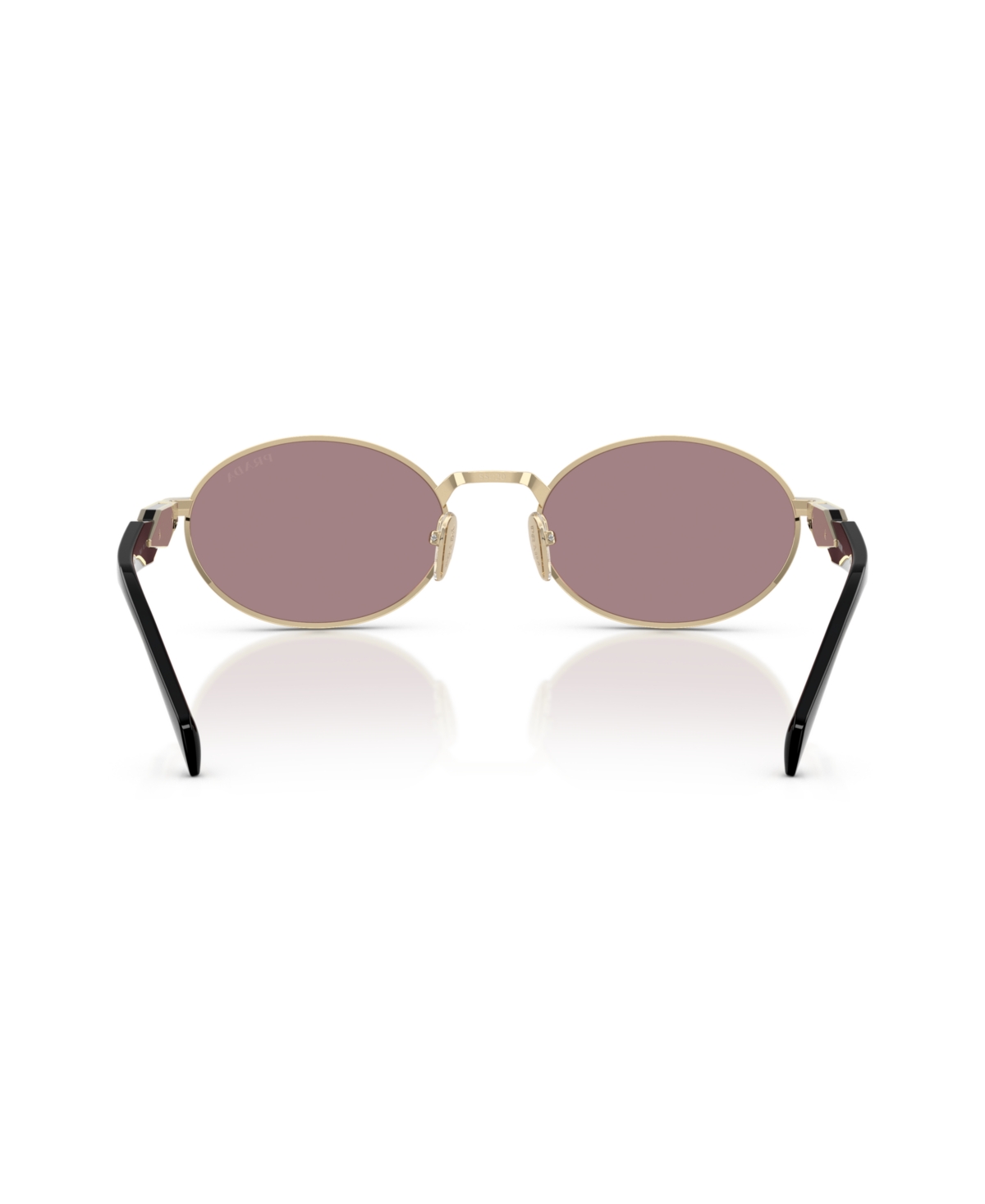 Prada Womens Gold 65zs Oval-frame Metal Sunglasses