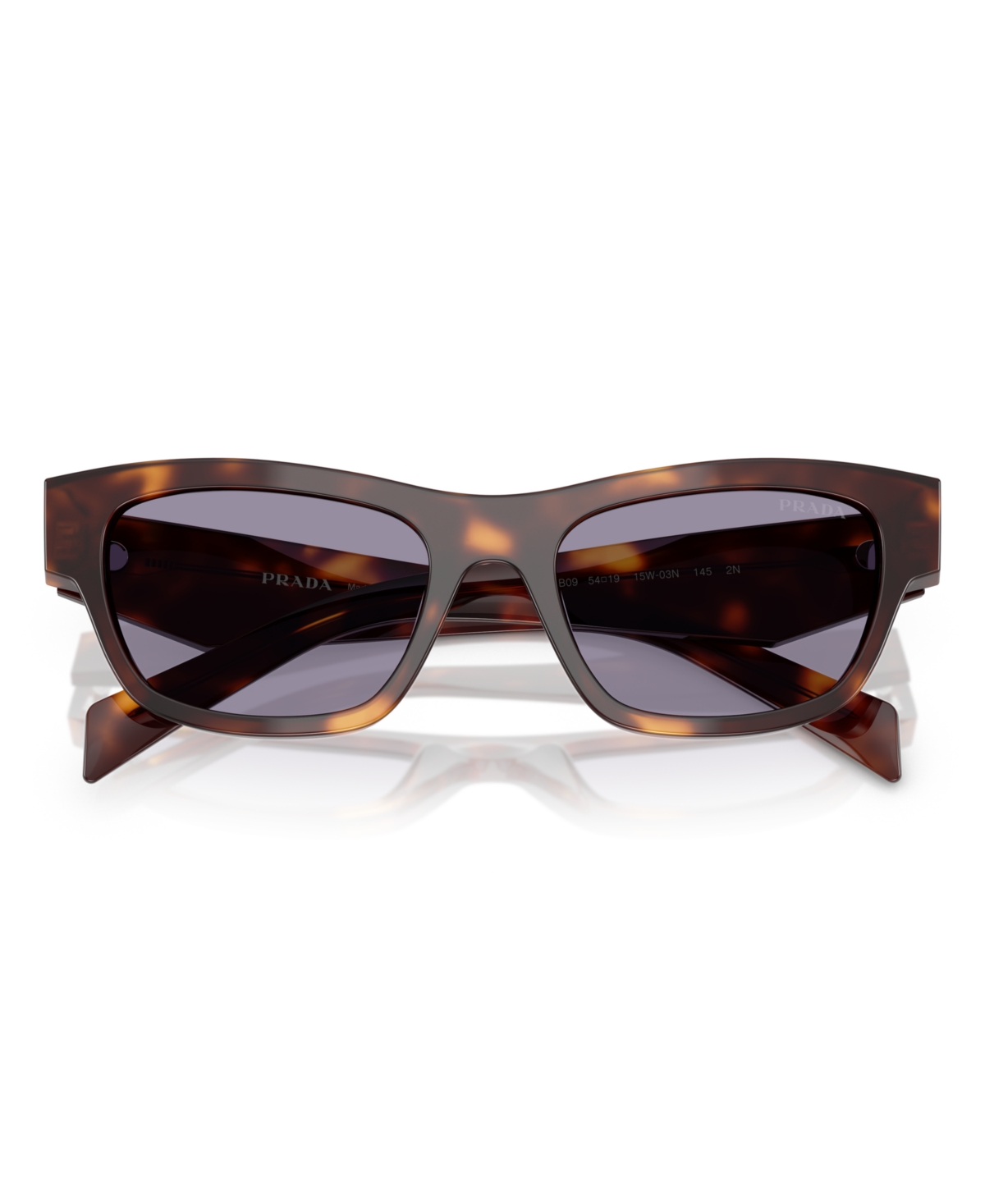 Prada Womens Brown B09s Square-shape Acetate Sunglasses In Classic Tortoise