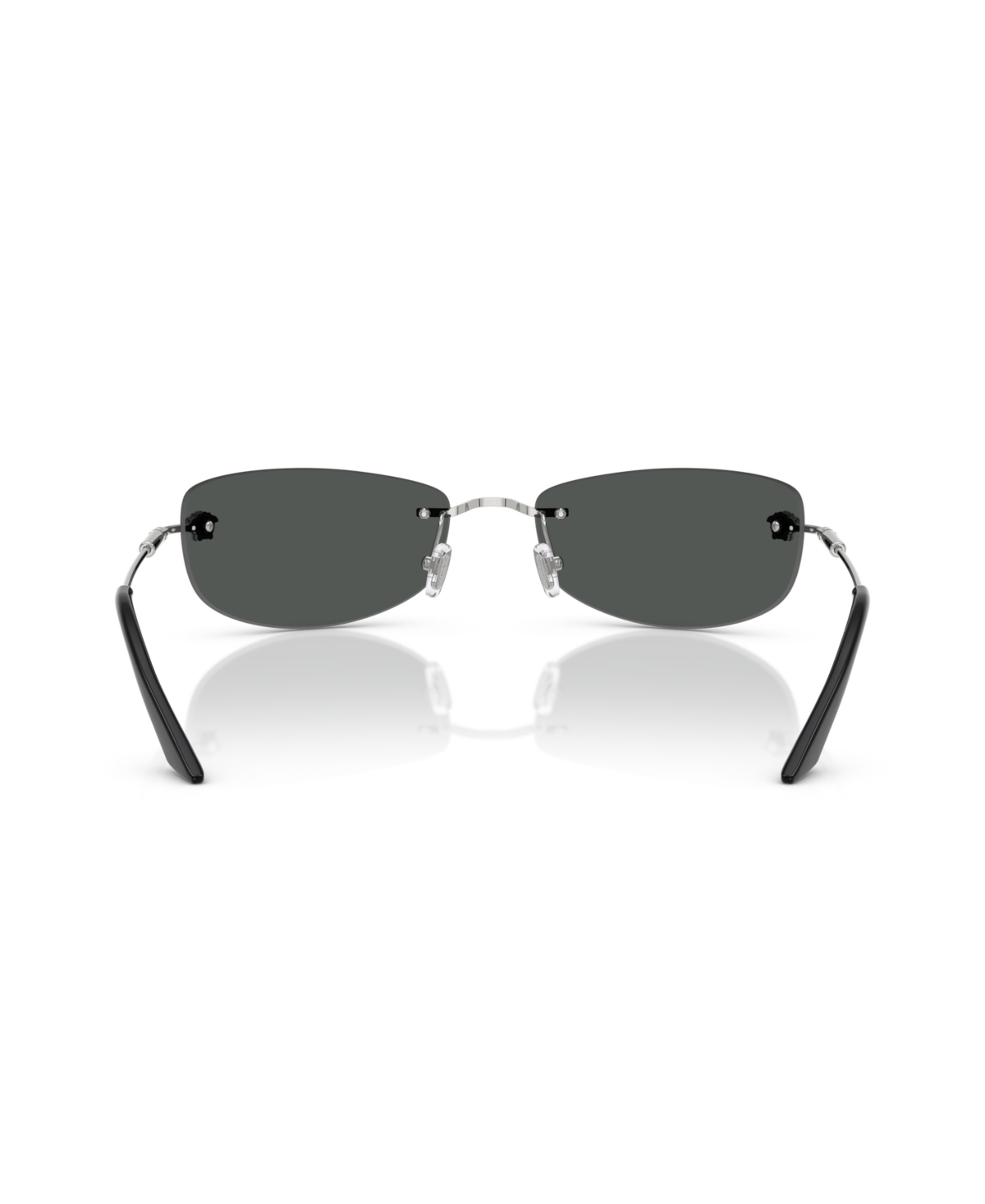 Versace Rectangle-frame Sunglasses In Silver