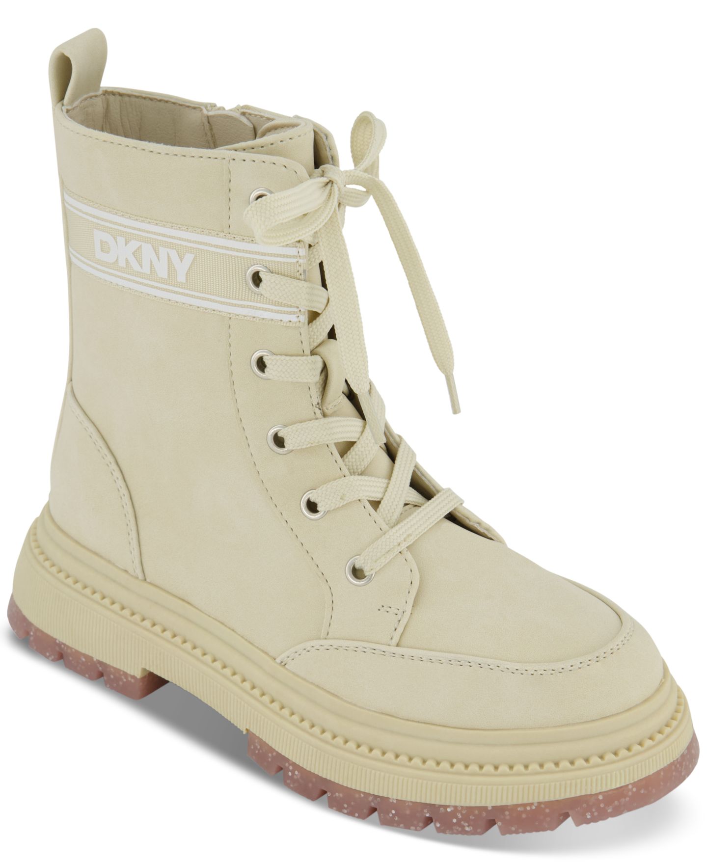 Ботинки DKNY Crissa Logo Webbing Boots для девочек, цвет: Кремовый — фото 1