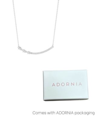 Adjustable Crystal Curved Bar Pink Cultivated Pearl Necklace