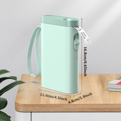 Label Maker Machine with Tape, P21-A Portable Bluetooth Label Printer, Wireless Built-in Cutter Sticker Maker Mini Label Makers with Multiple Templates for Organizing Storage Office Home, Green