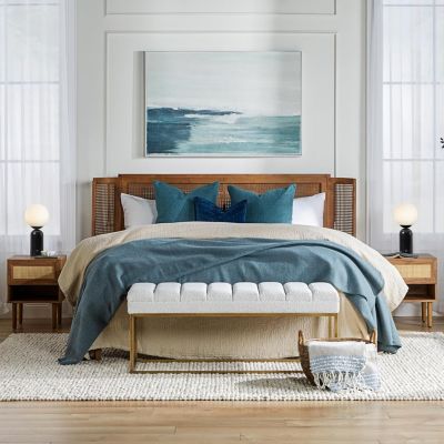 Mila Tall 15" Dimmable LED Table Lamp with Marble Base