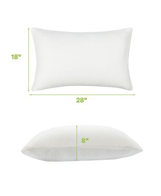 2Pack Shredded Memory Foam Bed Pillows Bamboo Rayon Cooling Cover 28''x18''