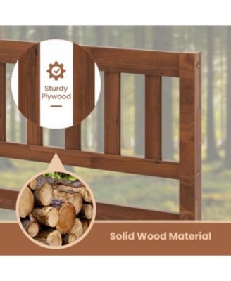 Queen Size Wood Bed Frame with Headboard and Slat Support-Queen Size
