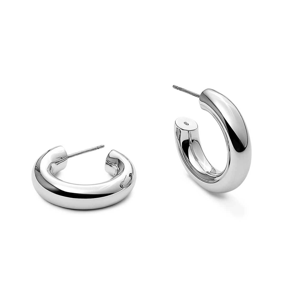 Silver Hoop Earrings - Tia Mini Silver - Silver, platinum