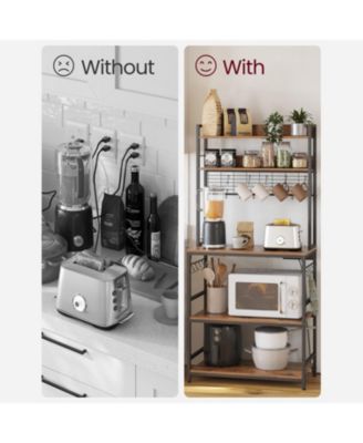 Hutch Bakers Rack with Power Outlet