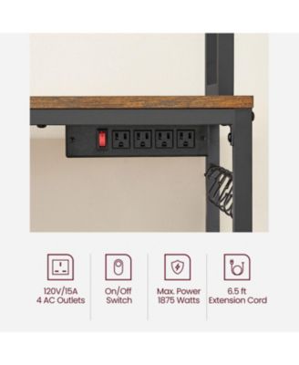Hutch Bakers Rack with Power Outlet