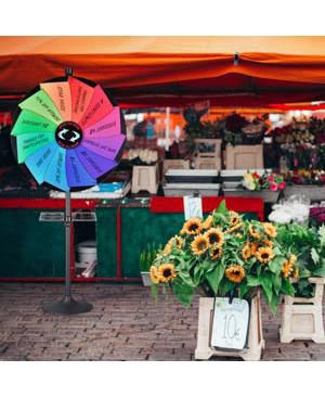 Rectangular Serving Tray for Dual Use Prize Wheel Clear Acrylic Tradeshow Party
