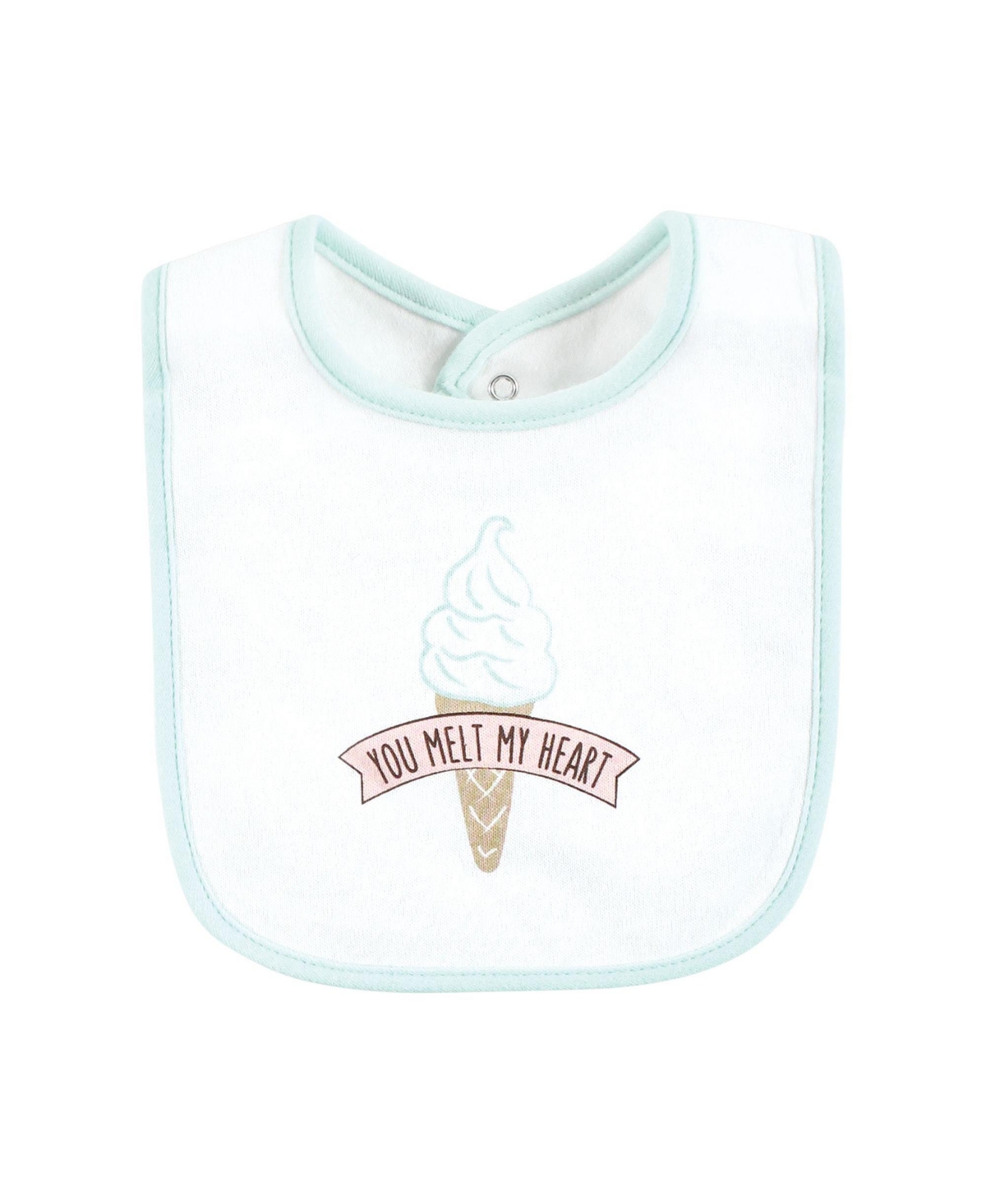 Touched by Nature Infant Girl Organic Cotton Bibs, One Size - Popsicle