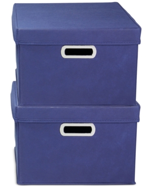 Household Essentials 2-Pc Storage Cube Set with Lids