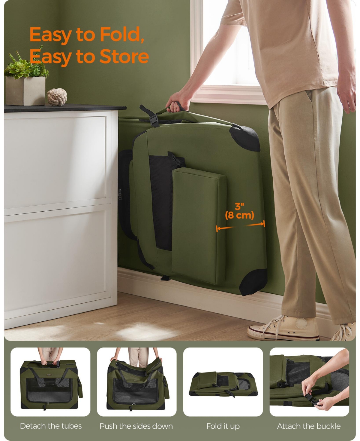 Slickblue Collapsible Pet Carrier for Convenient and Portable Travel with Pets