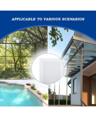 6Pcs 24'' (W) x 48'' (L) x 0.2'' Polycarbonate Greenhouse Panels, Waterproof UV Protected Reinforced Sheets, Outdoor Garden and Greenhouse Covering, Twin-Wall Clear Sheets