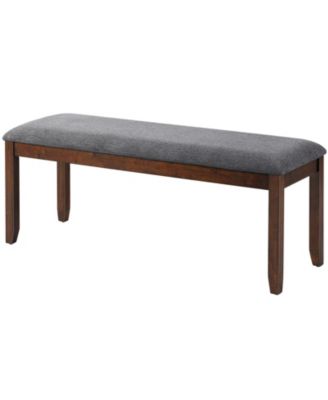 Upholstered Entryway Bench Footstool with Wood Legs