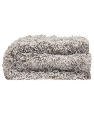 Premium Soft, Fuzzy Solid Faux Long Fur Blanket, Throw