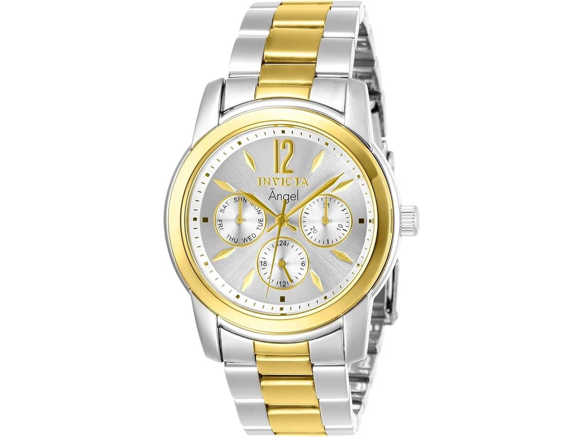 Invicta Women's 11735 Angel Quartz 3 Hand Silver Dial Watch - Silver