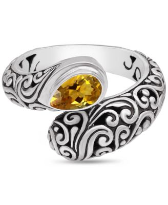 DEVATA Citrine & Bali Filigree Ring in Sterling Silver, Size 9 - Macy's
