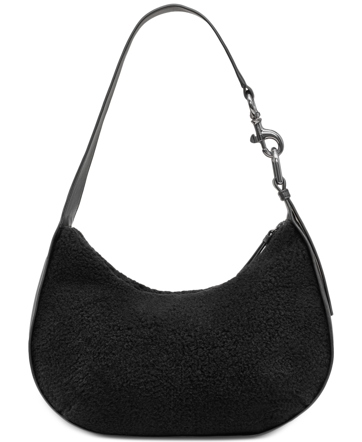 Dkny Thyme Medium Sherpa Hobo -gunmetal