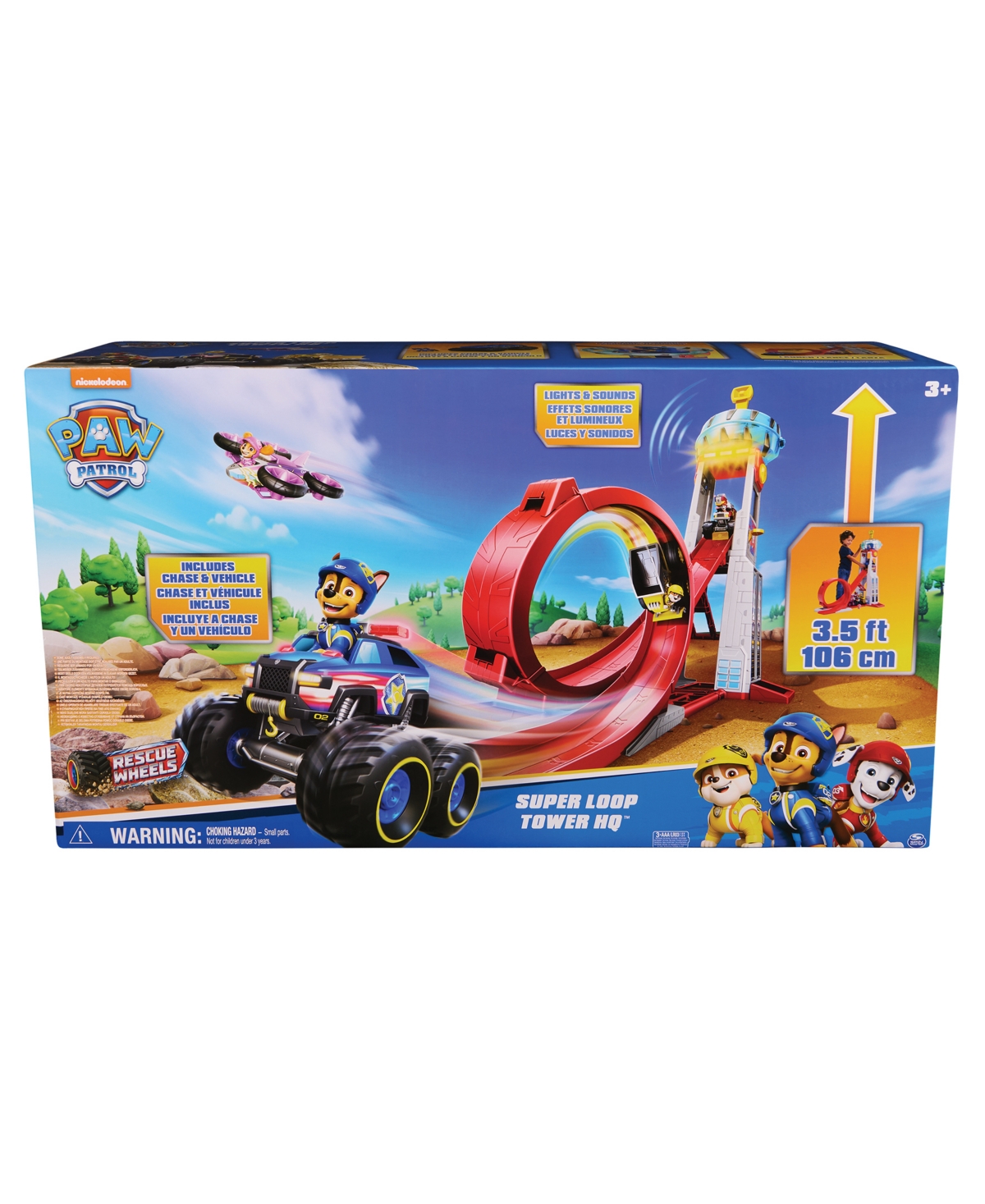 Paw Patrol Rescue Wheels Super Loop Tower Chase Action Figure In Multi Color