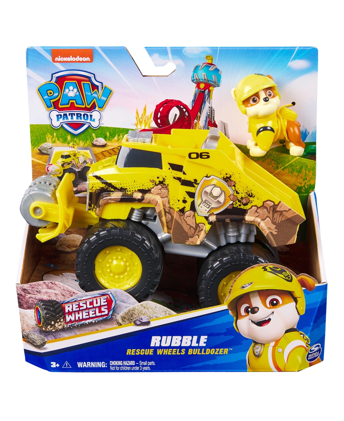 Paw Patrol Rescue Wheels Rubble's Bulldozer Toy Truck In Multi Color