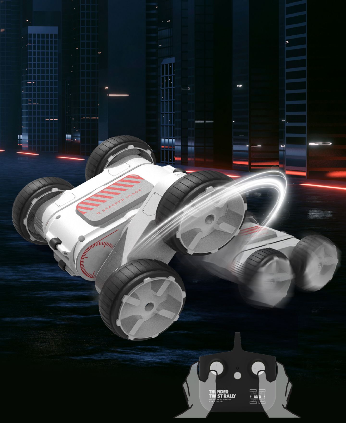 Детская игрушка Sharper Image Thunder Twist Rally Remote Control Stunt Car — фото 7