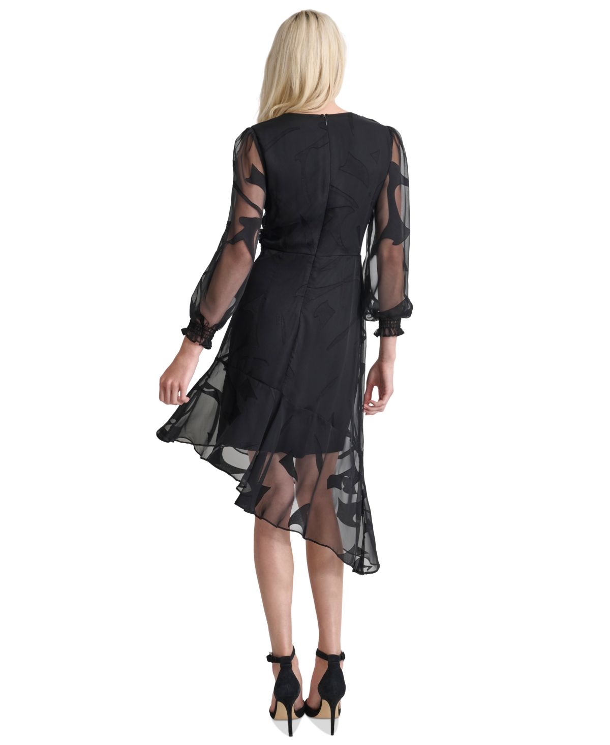 Dkny Women's Surplice-Neck Asymmetric Midi Dress