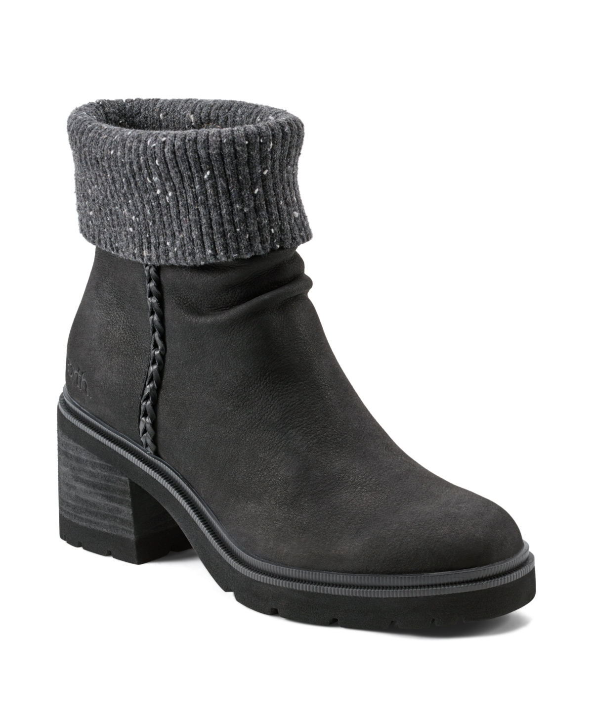EARTH WOMEN'S GRESA COZY WATERPROOF BLOCK HEEL BOOTIES 