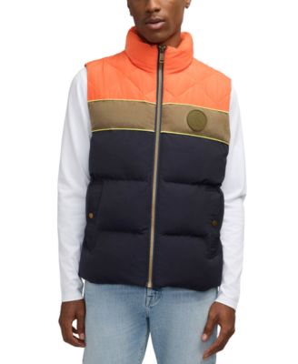 SCOTCH & SODA - Men's Ovela Quilted Colorblocked Mixed-Media Full-Zip Vest