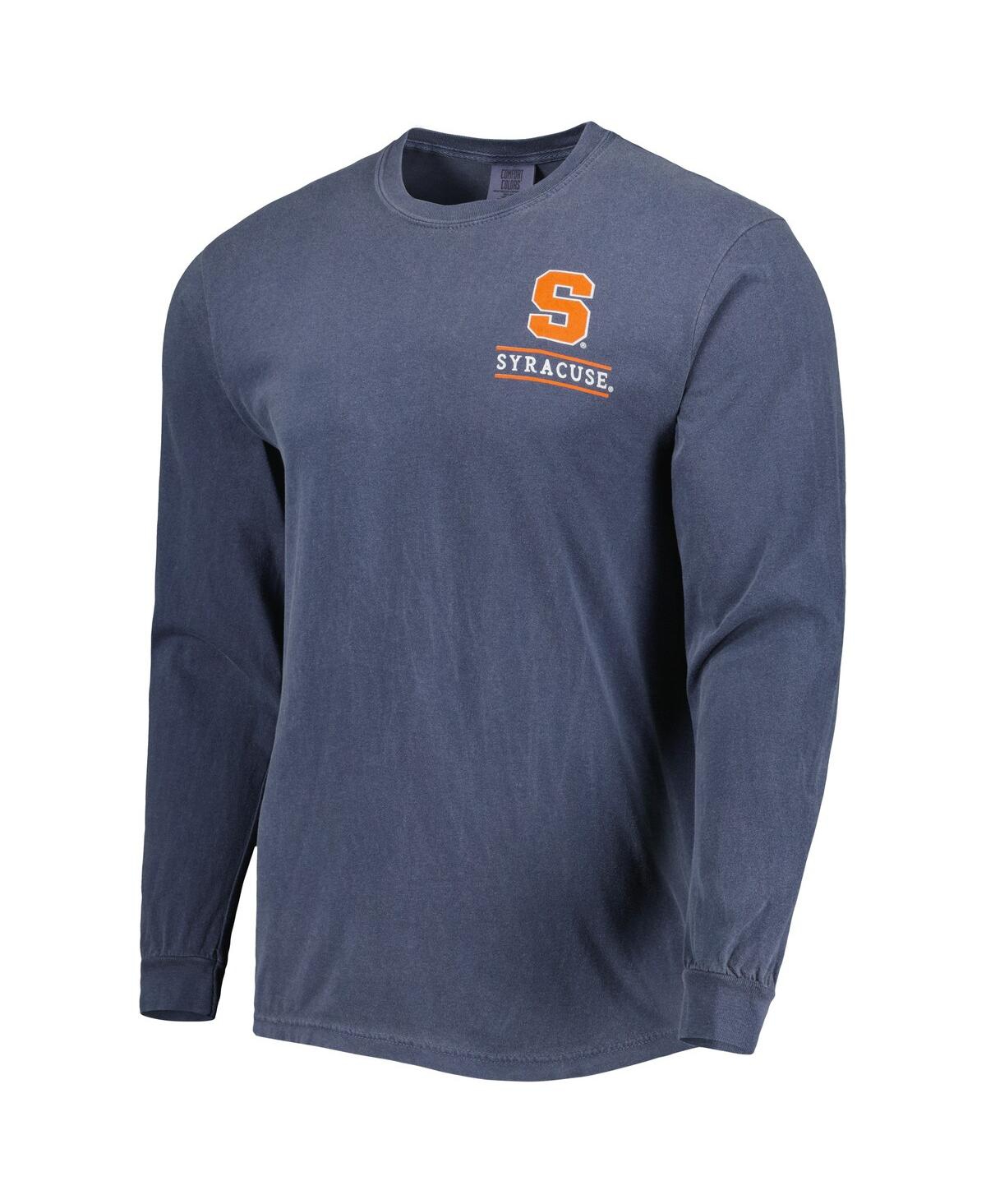 Image One Men's Navy Syracuse Orange Circle Campus Scene Long Sleeve T-shirt In Navy