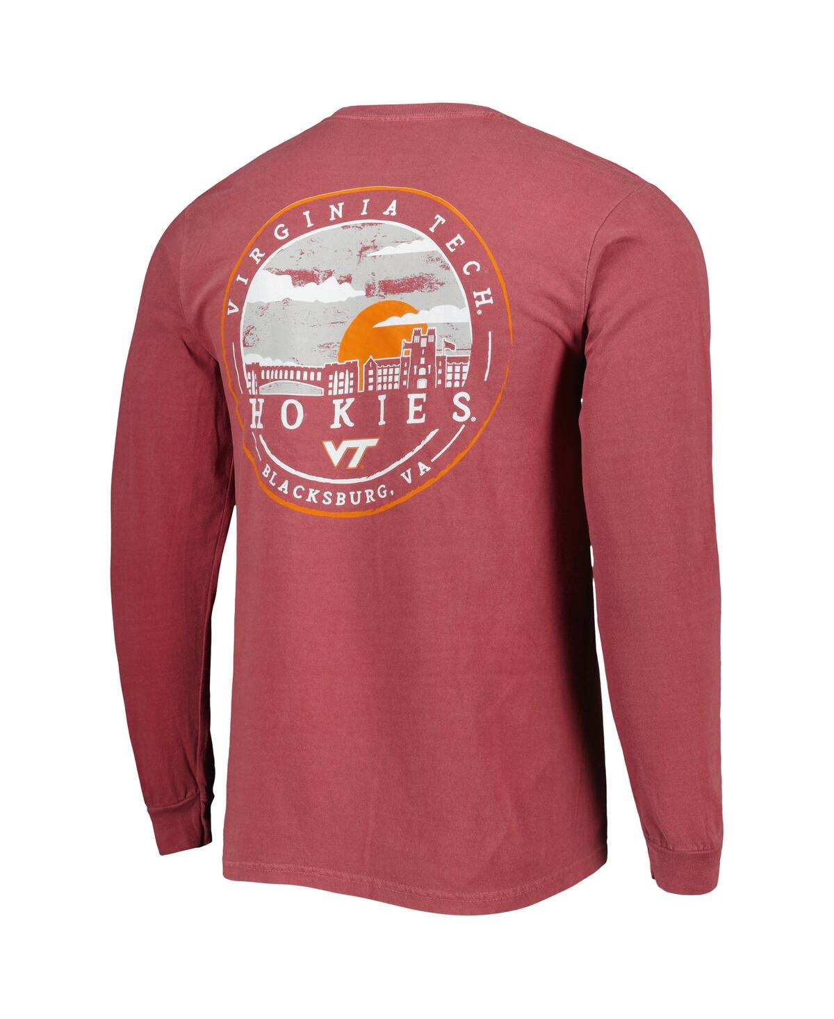 Image One Men's Maroon Virginia Tech Hokies Circle Campus Scene Long Sleeve T-shirt In Maroon