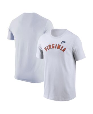 Men's White Virginia Cavaliers Vintage Arch Block Wordmark Core T-Shirt
