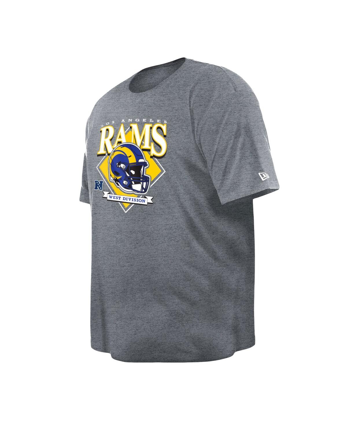 Shop New Era Men's Gray Los Angeles Rams Big Tall Helmet T-shirt
