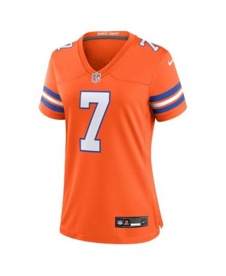 Men's and Women's John Elway Orange Denver Broncos Mile High Collection 1977 Throwback Player Game Jersey