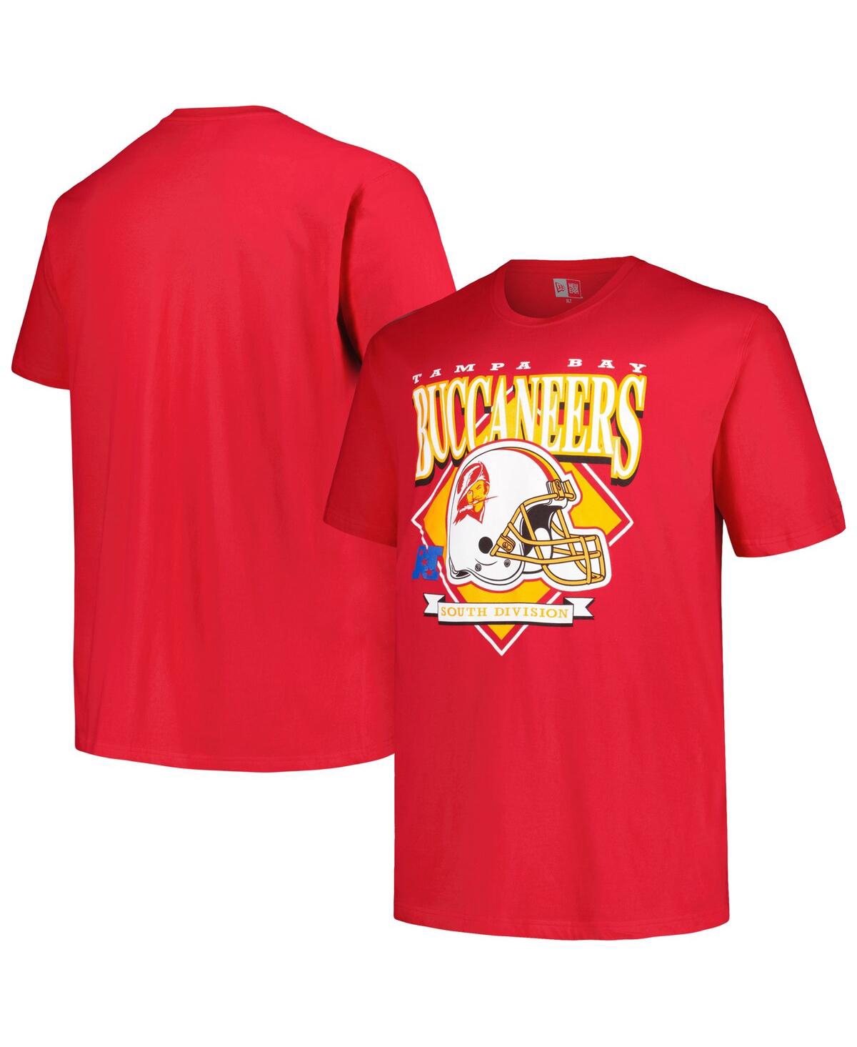 New Era Men's Red Tampa Bay Buccaneers Big Tall Helmet Historic Mark T-shirt