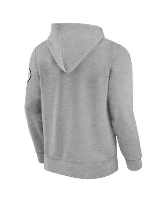 Men's Heather Gray Las Vegas Raiders Label Maker Pullover Hoodie