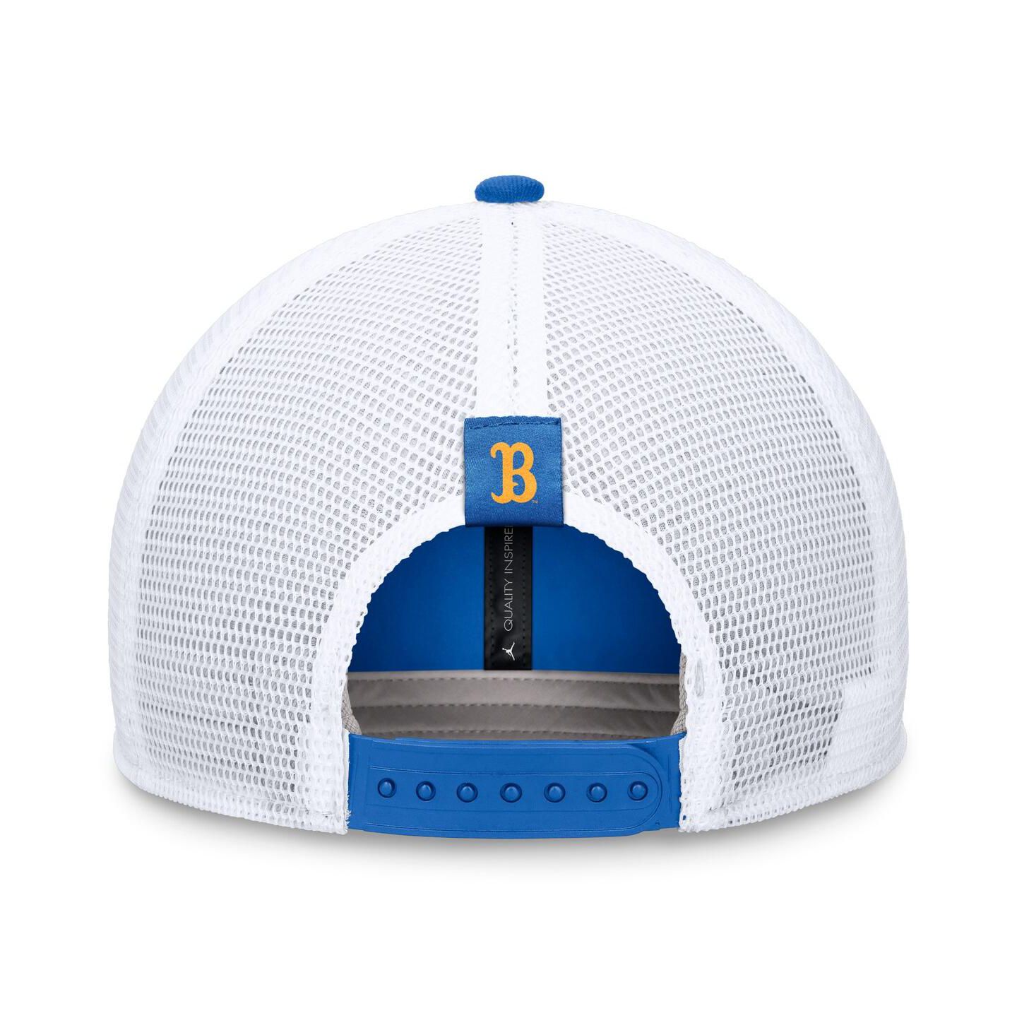 Мужская кепка Jordan Blue/White Ucla Bruins 2024 Sideline Trucker Adjustable Hat — фото 3
