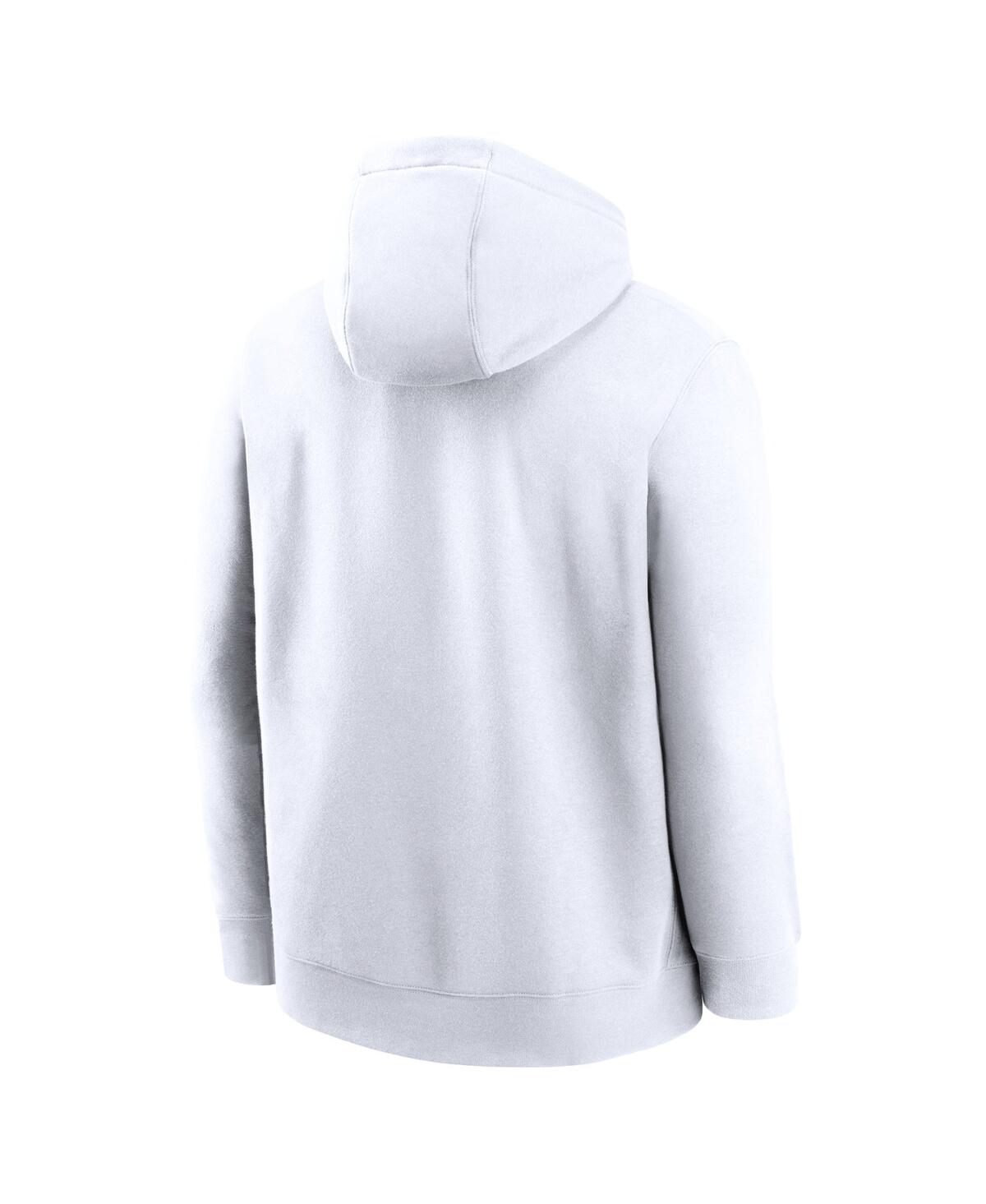 Nike Men's White West Virginia Mountaineers Legacy Logo Club Fleece Pullover Hoodie In White