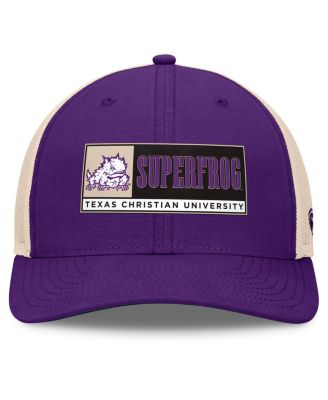 Men's Purple/Natural TCU Horned Frogs Bennett Trucker&nbsp;Adjustable Hat