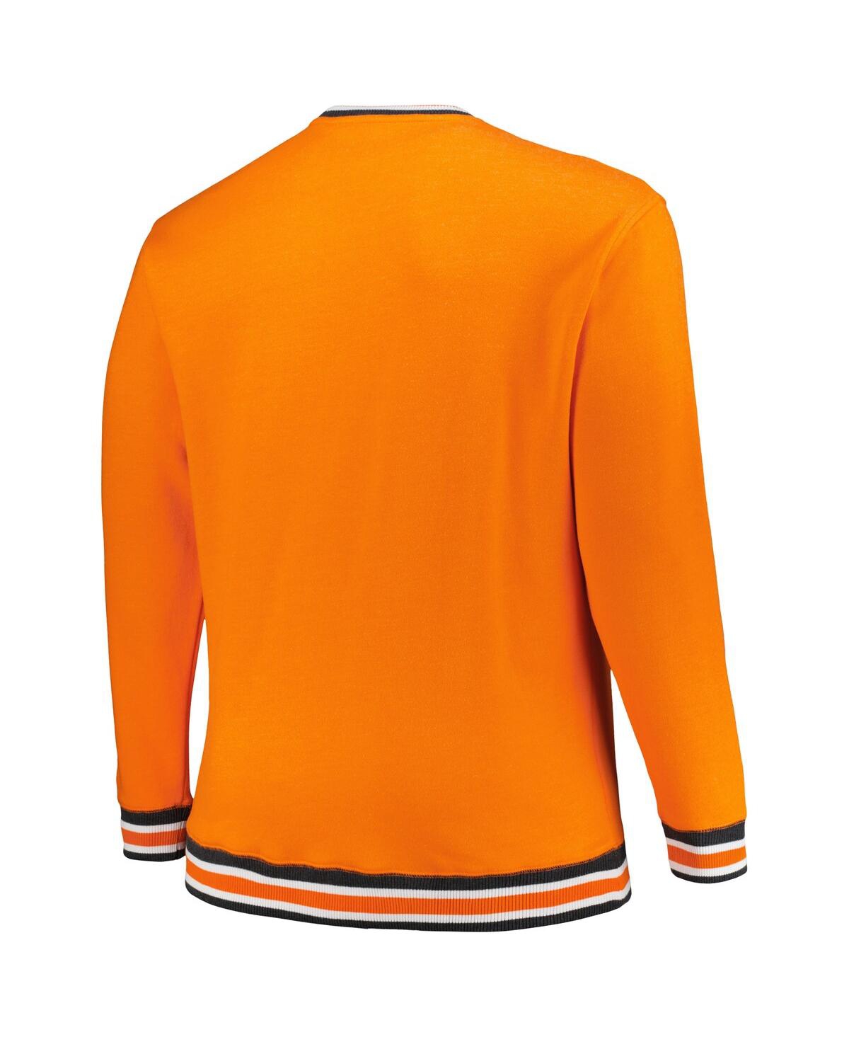NEW ERA MEN'S ORANGE CINCINNATI BENGALS BIG TALL PULLOVER SWEATSHIRT 