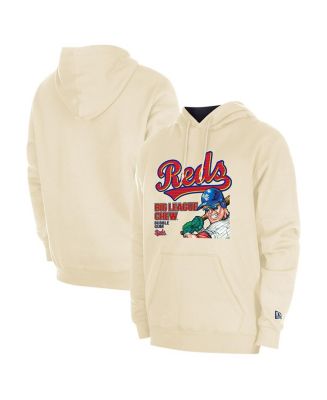 New Era Men's Cream Cincinnati Reds Big League Chew Pullover Hoodie ...