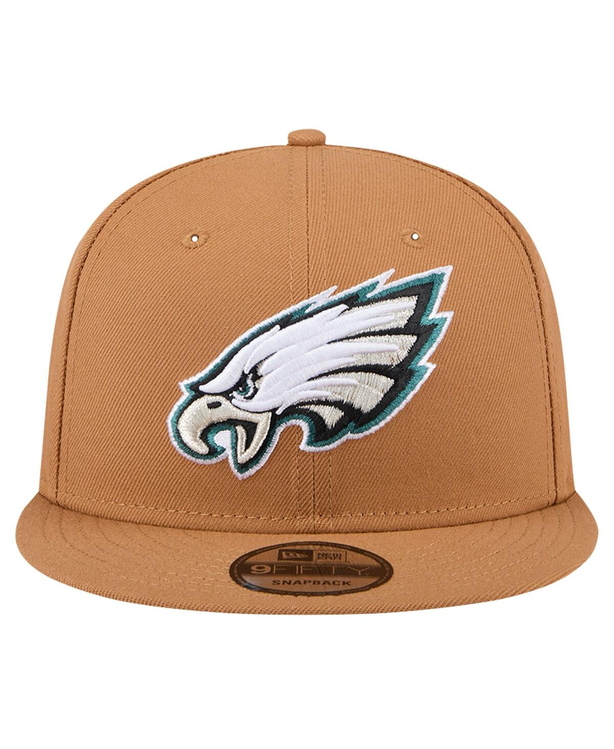 New Era Men'sPhiladelphia Eagles Color Pack 9FIFTY Snapback Hat with Side Patch - Tan