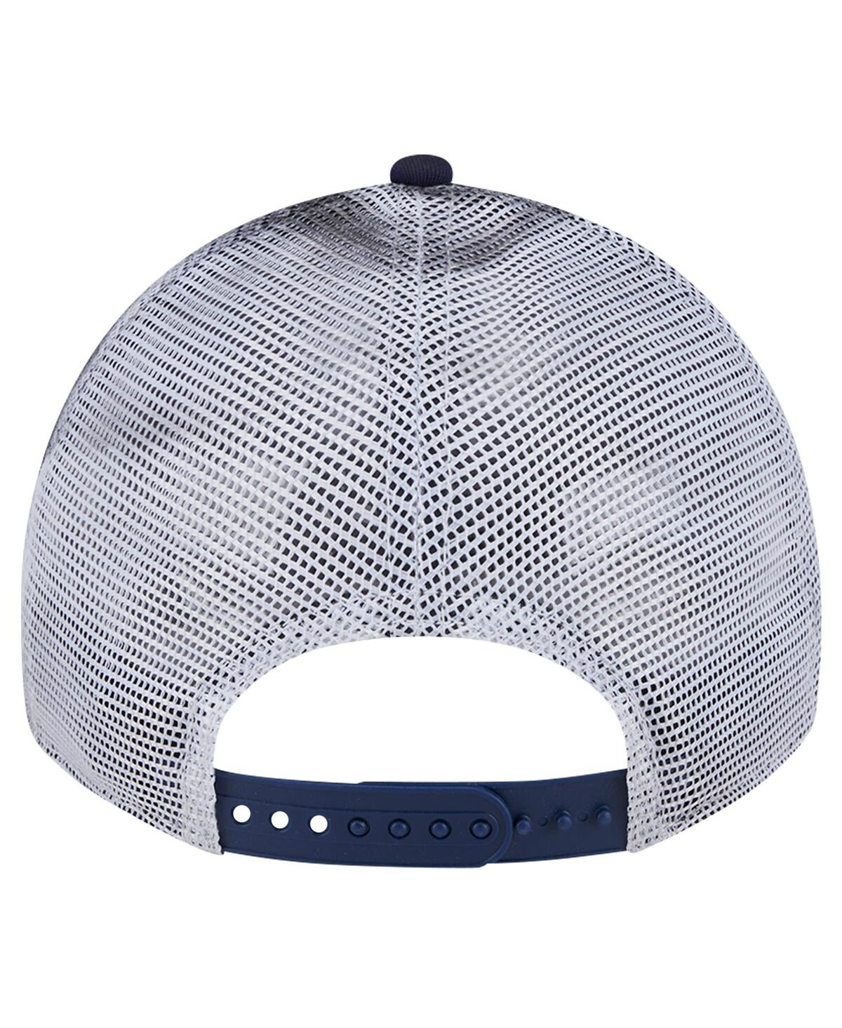 NEW ERA MEN'S NAVY TAMPA BAY RAYS TEAM SLICK TRUCKER 9TWENTY ADJUSTABLE HAT 