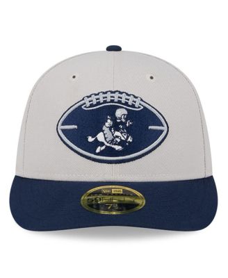 Men's Stone/Navy Dallas Cowboys 2024 Sideline Historic Low Profile 59FIFTY Fitted Hat